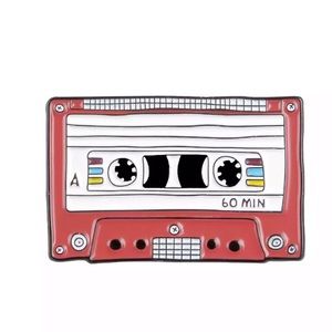📍5/$25 Enamel Pin Old School Cassette Tape